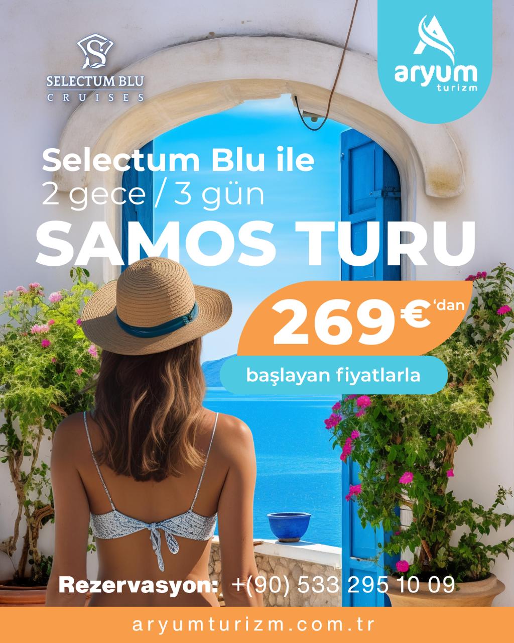 🌊 SAMOS TURU BASLIYOR 🇬🇷✨ Aryum Turizm x Selectum Blu Cruises is birligiyle📍 2 Gece 3 Gun Y